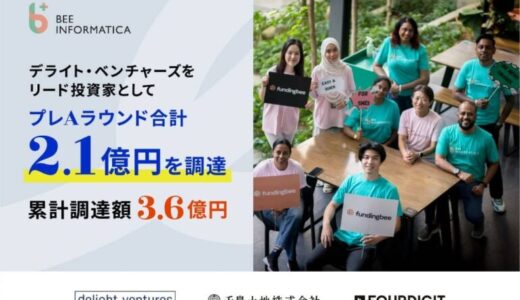東南アジアのビー・インフォマティカ、プレシリーズAラウンドで総額2.1億円の資金調達を実施